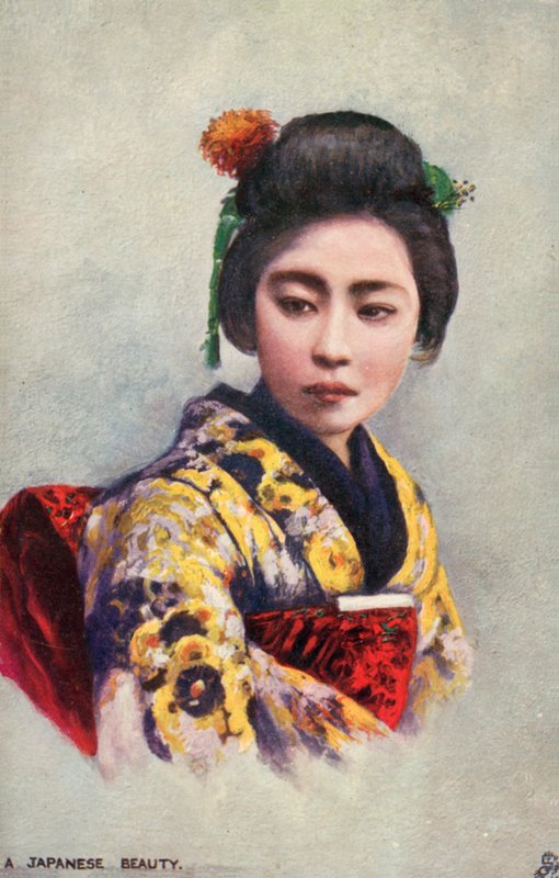 Kaunis japanilainen nainen (värillinen kuva) tekijältä Japanese Photographer