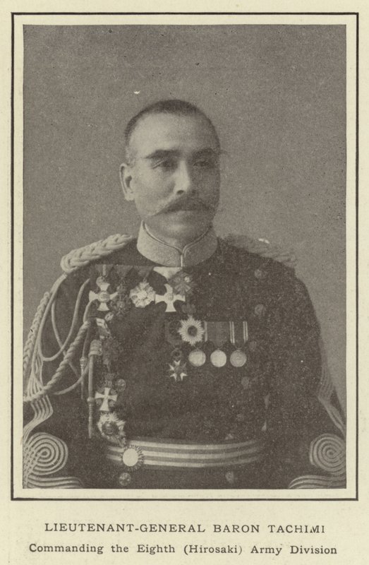 Kenraaliluutnantti Baron Tachimi, komentaja kahdeksannen (Hirosaki) armeijadivisioonan tekijältä Japanese Photographer