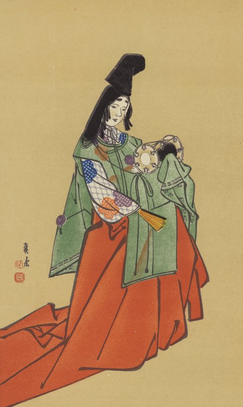 Shirabyoshi, Kamakuran hallituksen aikakaudella (chromolitho) tekijältä Japanese School