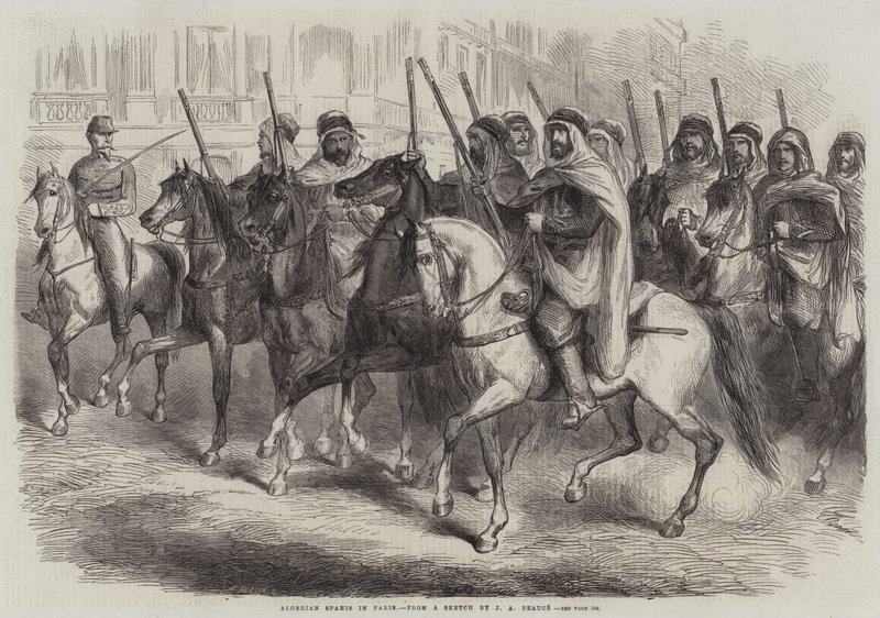 Algerian spahit Pariisissa tekijältä Jean Adolphe Beauce
