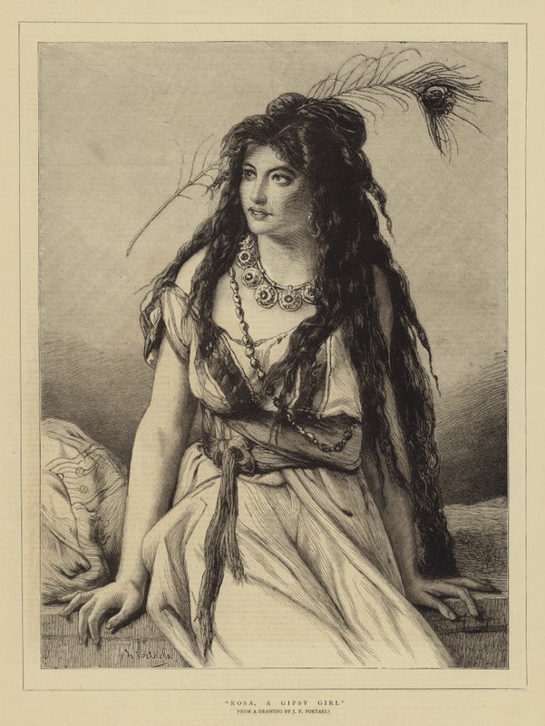 Rosa, mustalaistyttö tekijältä Jean Francois Portaels