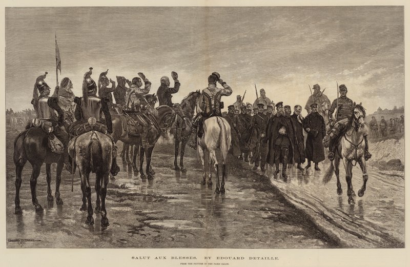 Terveisiä haavoittuneille tekijältä Jean Baptiste Edouard Detaille