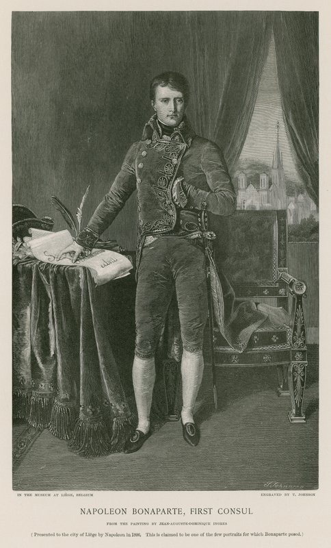 Napoleon Bonaparte, ensimmäinen konsuli tekijältä Jean Auguste Dominique Ingres
