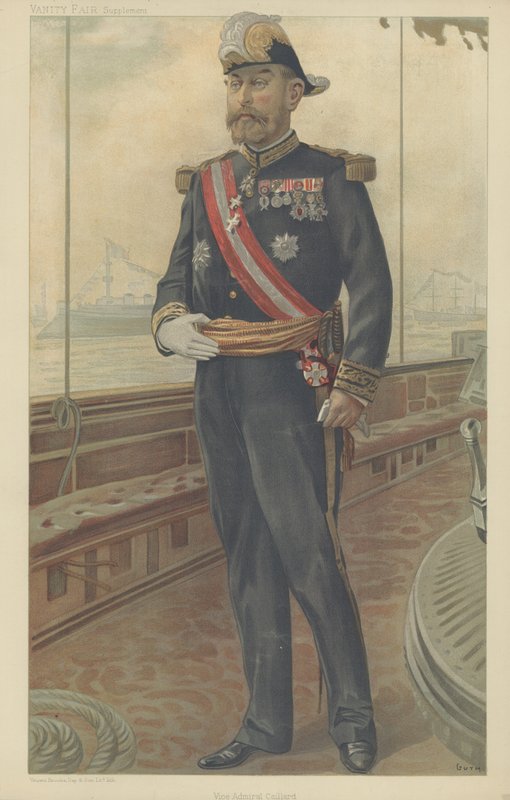 Vara-amiraali Caillard (väri litho) tekijältä Jean Baptiste (after) Guth