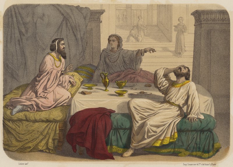 Esther tekijältä Jean Baptiste Auguste Leloir