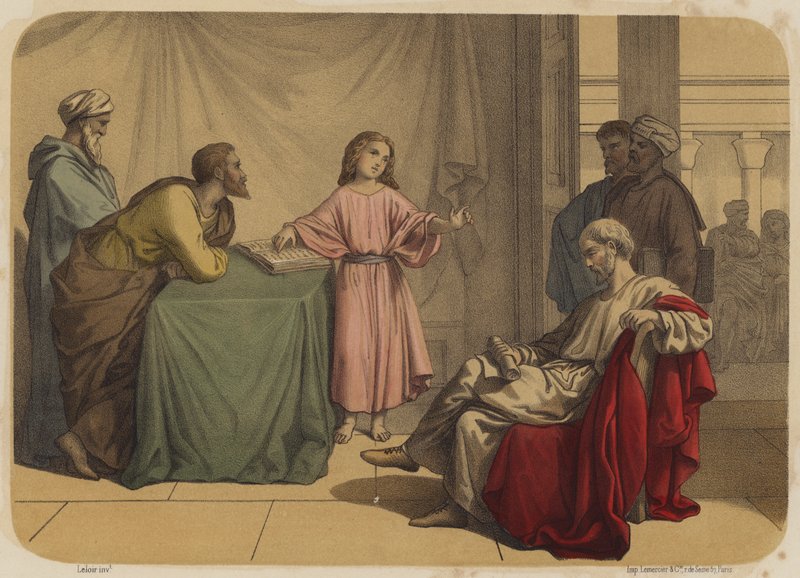 Jeesus lääkäreiden joukossa tekijältä Jean Baptiste Auguste Leloir
