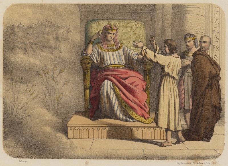 Joosef faraon edessä tekijältä Jean Baptiste Auguste Leloir