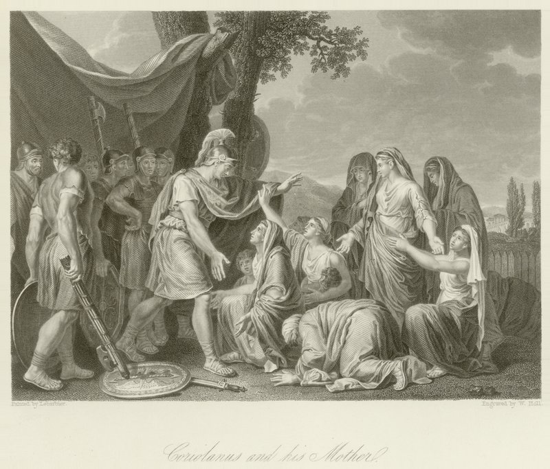 Coriolanus ja hänen äitinsä tekijältä Jean Jacques Francois Lebarbier