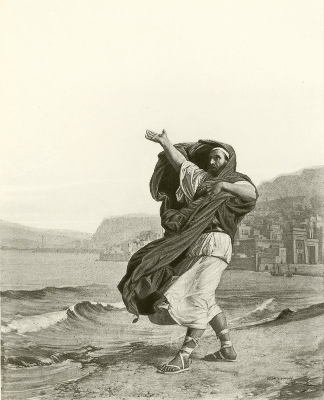 Demosthenes harjoittelee puhetta (syväpaino) tekijältä Jean Jules Antoine Lecomte du Nouy