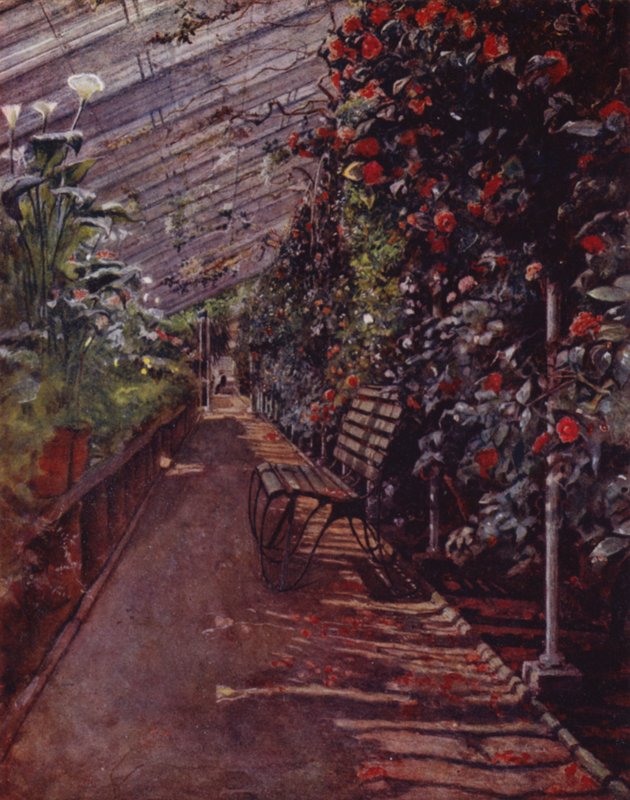Chiswick House, Konservatorio (väri litho) tekijältä Jessie MacGregor