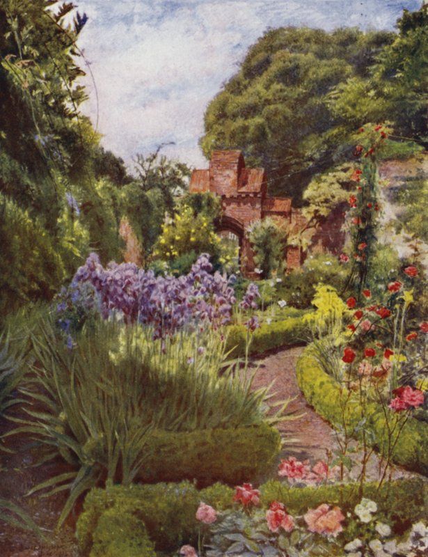 Fulham, Gateway Walled Gardenin ja Groundsin välillä (väri litho) tekijältä Jessie MacGregor