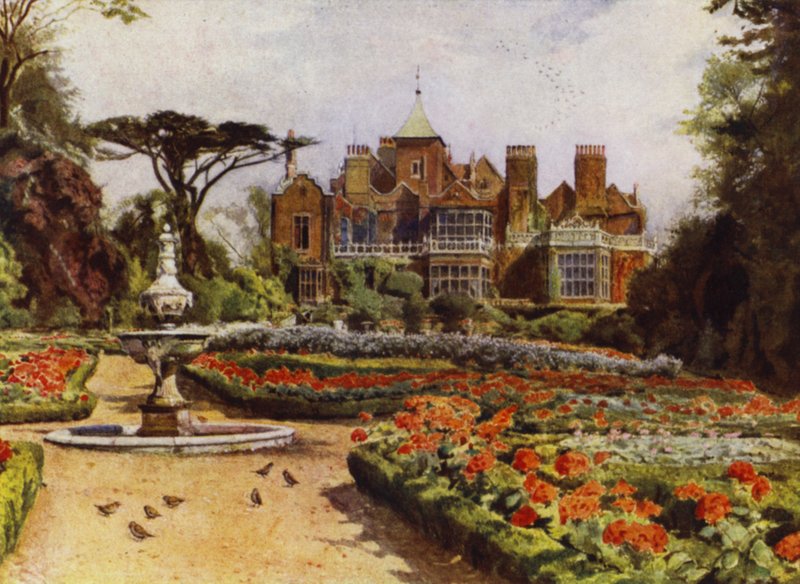 Holland House, The Dutch tai West Garden (väri litho) tekijältä Jessie MacGregor