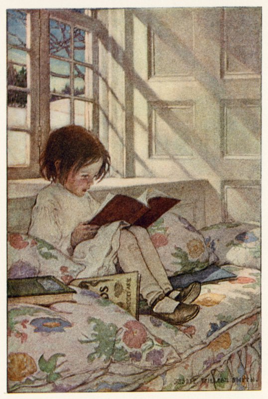 Kuvakirjat talvella (värilitho) tekijältä Jessie Willcox Smith