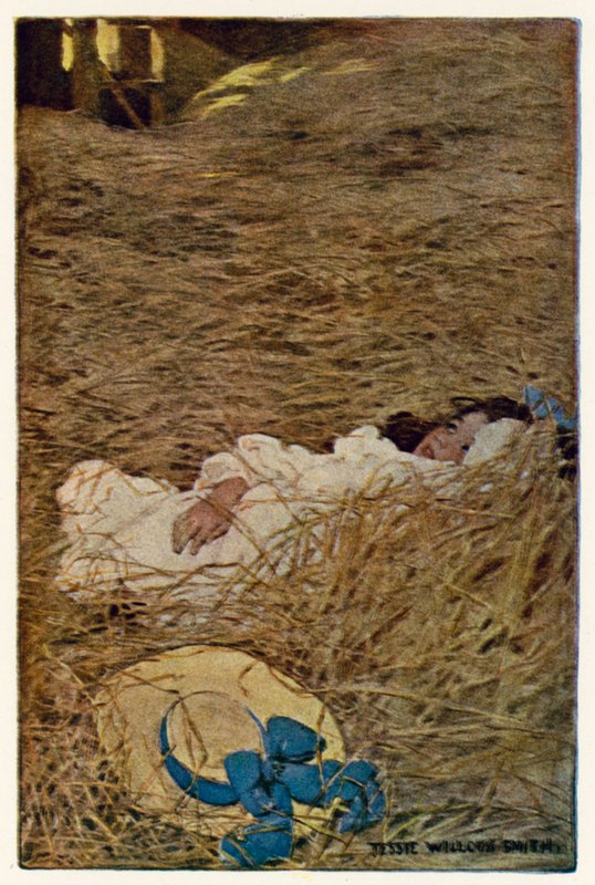 Hayloft (väri litho) tekijältä Jessie Willcox Smith