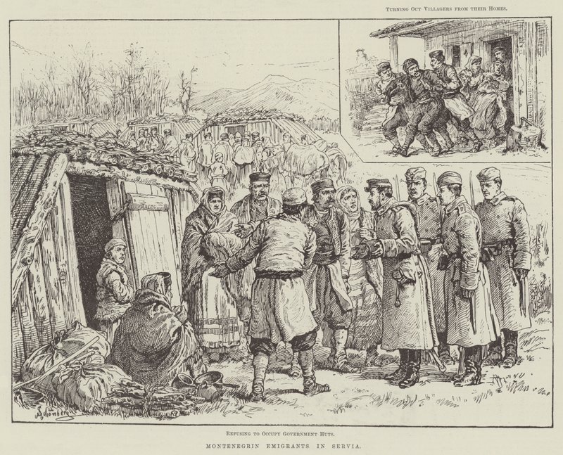 Montenegron siirtolaiset Serviassa tekijältä Johann Nepomuk Schonberg