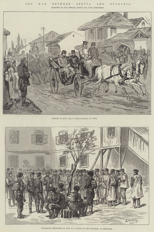 Serbian ja Bulgarian välinen sota tekijältä Johann Nepomuk Schonberg
