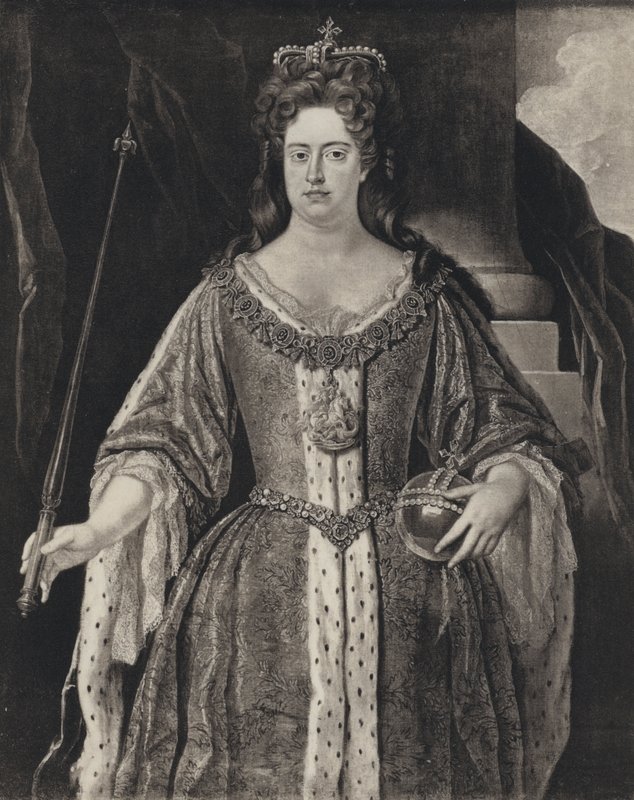 Queen Anne (litho) tekijältä Johann (after) Closterman