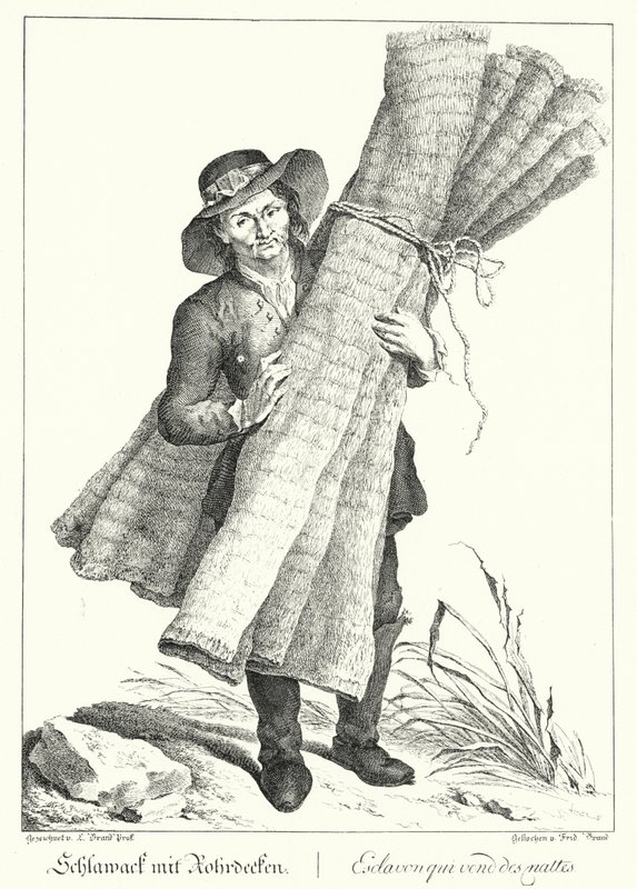 Maton myyjä (kaiverrus) tekijältä Johann Christian (after) Brand
