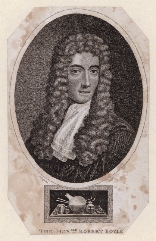 Robert Boyle, anglo-irlantilainen luonnonfilosofi ja kemisti (kaiverrus) tekijältä Johannes (after) Kerseboom