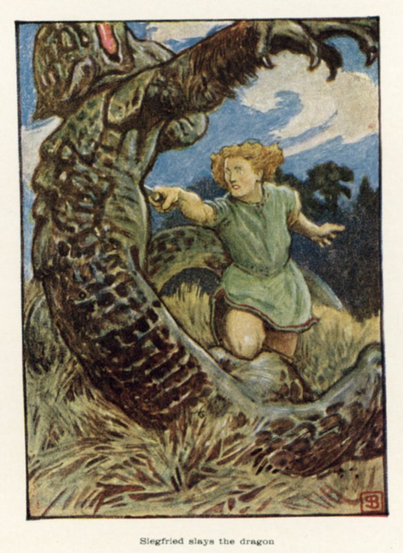 Siegfried tappaa lohikäärmeen tekijältä John Byam Liston Shaw