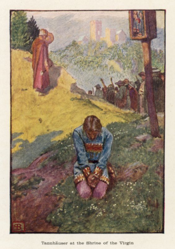Tannhauser Neitsyt Marian pyhäkössä tekijältä John Byam Liston Shaw