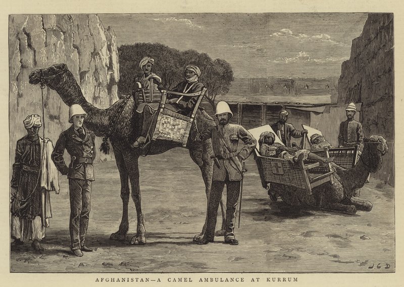 Afganistan, Kameli-ambulanssi Kurrumissa tekijältä John Charles Dollman