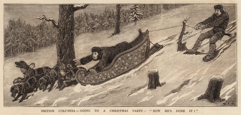 British Columbia, menossa joulujuhliin, nyt hän on tehnyt sen! tekijältä John Charles Dollman