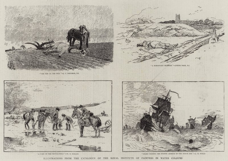 Kuvia Royal Institute of Painters in Water Colours -luettelosta tekijältä John Charles Dollman