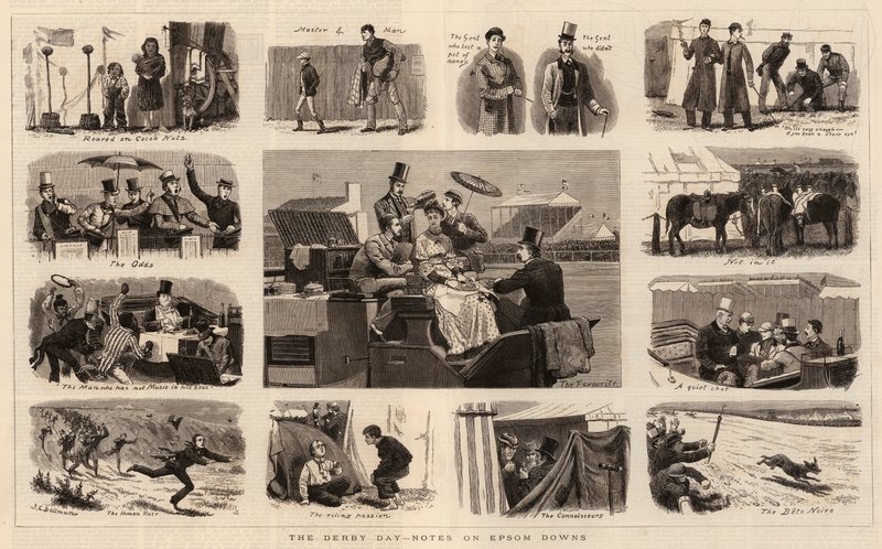 Derby Day, muistiinpanoja Epsom Downsista tekijältä John Charles Dollman