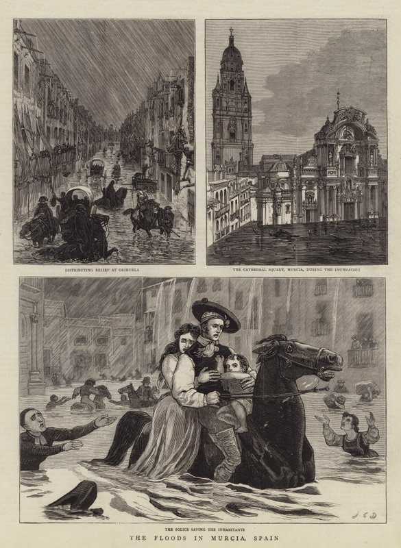 Tulvat Murciassa Espanjassa tekijältä John Charles Dollman