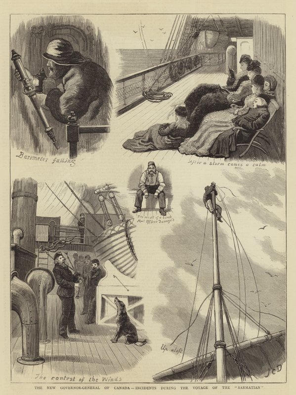 Kanadan uusi kenraalikuvernööri, Tapahtumat Sarmatian matkan aikana tekijältä John Charles Dollman