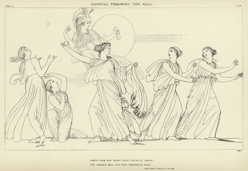 Nausicaa heittää pallon tekijältä John Flaxman
