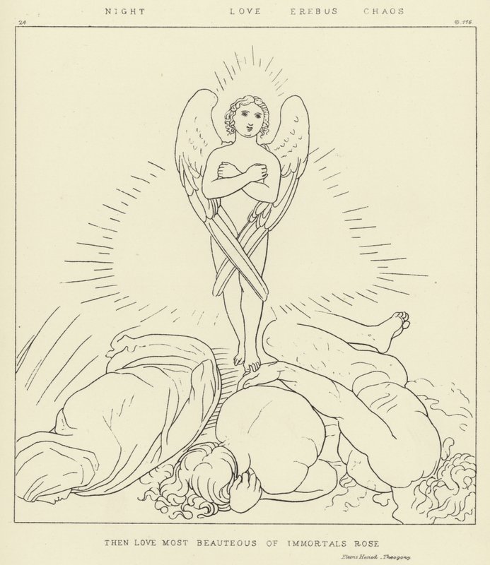 Yö, rakkaus, Erebus, kaaos tekijältä John Flaxman