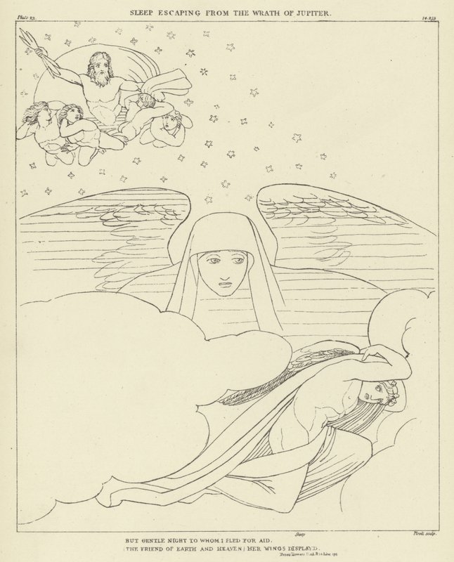 Nuku pakenemassa Jupiterin vihaa tekijältä John Flaxman