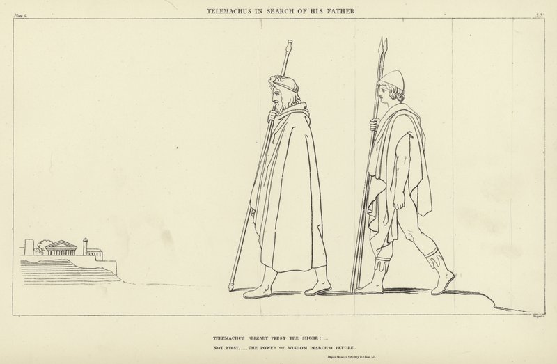 Telemachus etsii isäänsä tekijältä John Flaxman