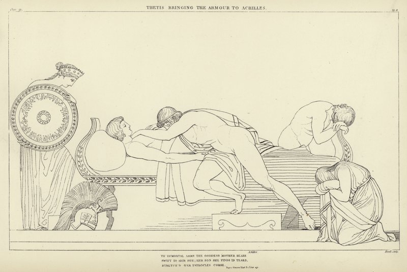 Thetis tuo panssarin Akilleukselle tekijältä John Flaxman