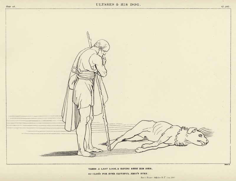 Ulysses ja hänen koiransa tekijältä John Flaxman