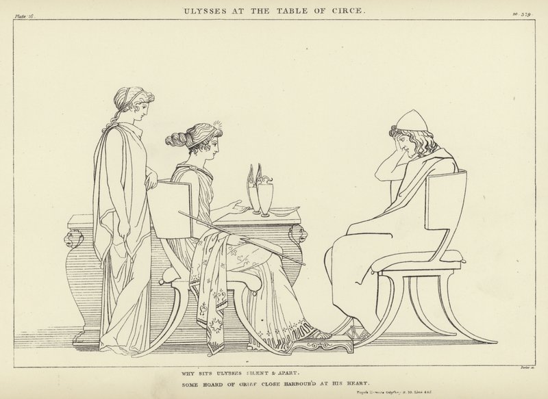 Ulysses Circen pöydässä tekijältä John Flaxman