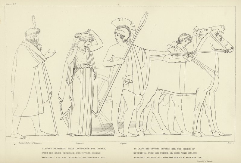 Ulysses lähdössä Lacedaemonista Ithakaan tekijältä John Flaxman