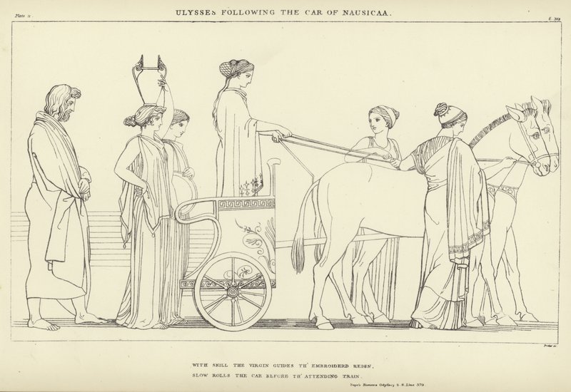 Ulysses seurasi Nausicaan autoa tekijältä John Flaxman