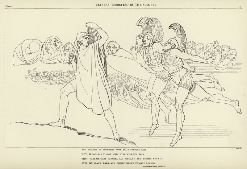 Aaveista kauhistunut Ulysses tekijältä John Flaxman