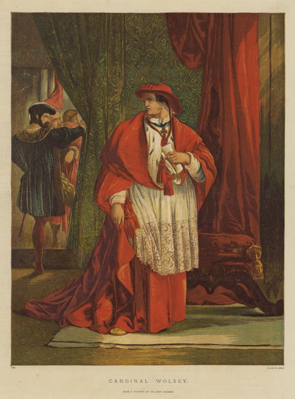 Kardinaali Wolsey (chromolitho) tekijältä John Gilbert