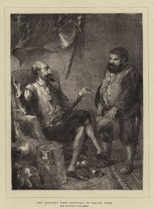 Don Quijoten ensimmäiset ehdotukset Sancho Panzalle tekijältä John Gilbert