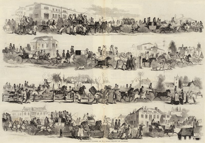 Epsom Races, Scenes on the Road tekijältä John Gilbert