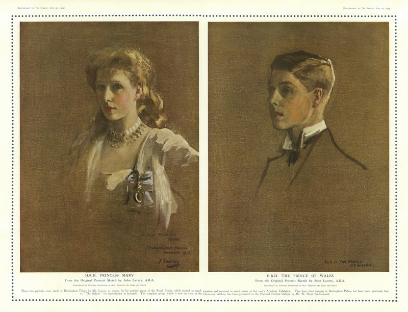 Prinsessa Mary ja Walesin prinssi tekijältä John Lavery
