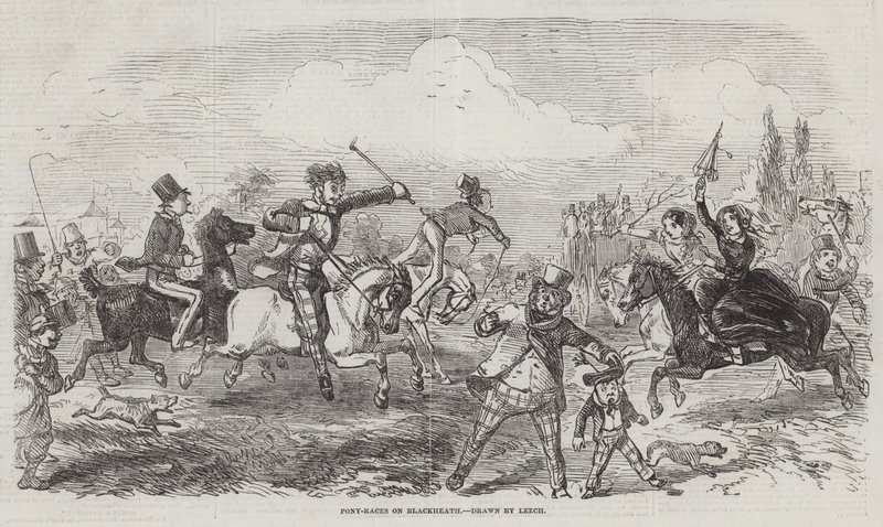 Ponikilpailut Blackheathissä tekijältä John Leech