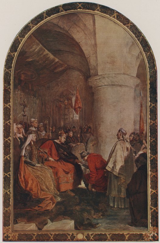 William I myöntämässä peruskirjan Lontoon kansalaisille tekijältä John Seymour Lucas