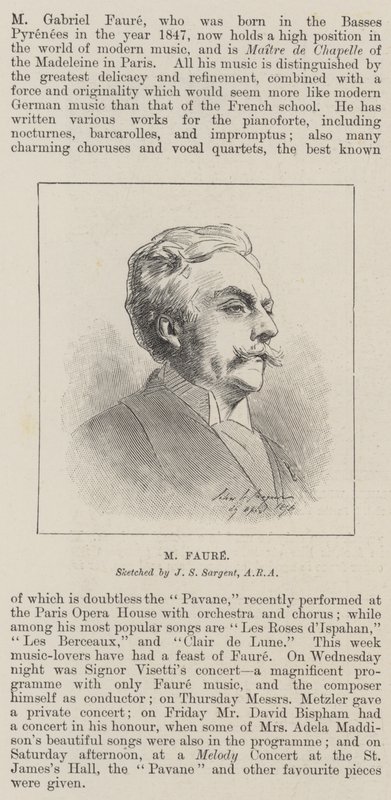 M Faure tekijältä John Singer Sargent