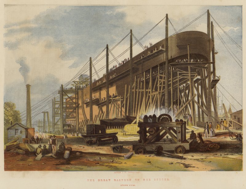 Great Eastern Stocksilla, näkymä perästä. tekijältä John Wilson Carmichael