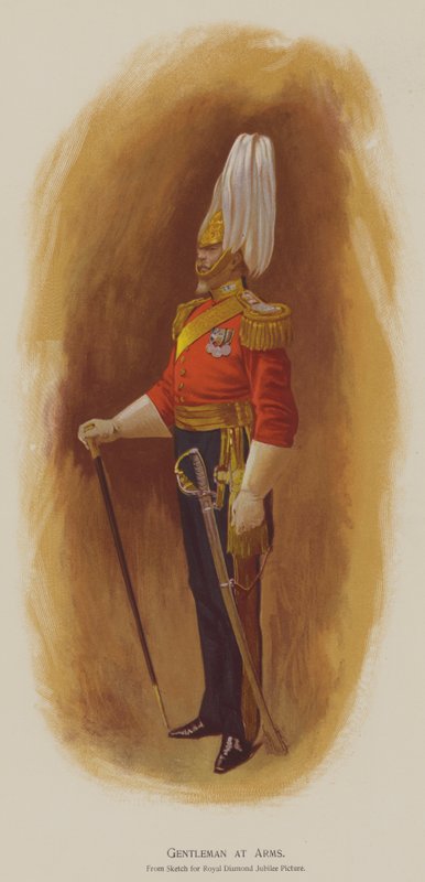 Gentleman at Arms (väri litho) tekijältä John (after) Charlton